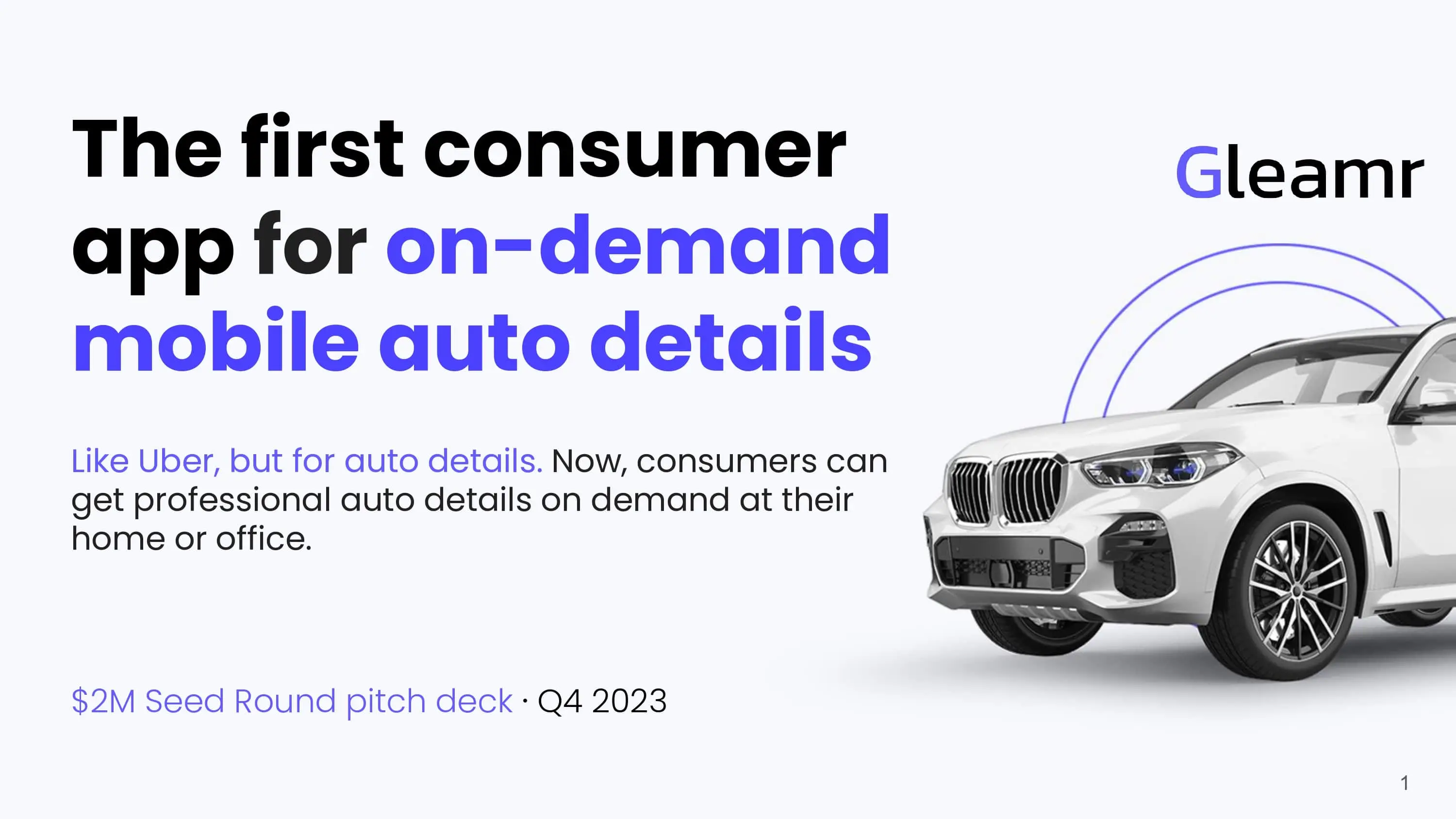 Free Pitch Deck Template - Cover Slide