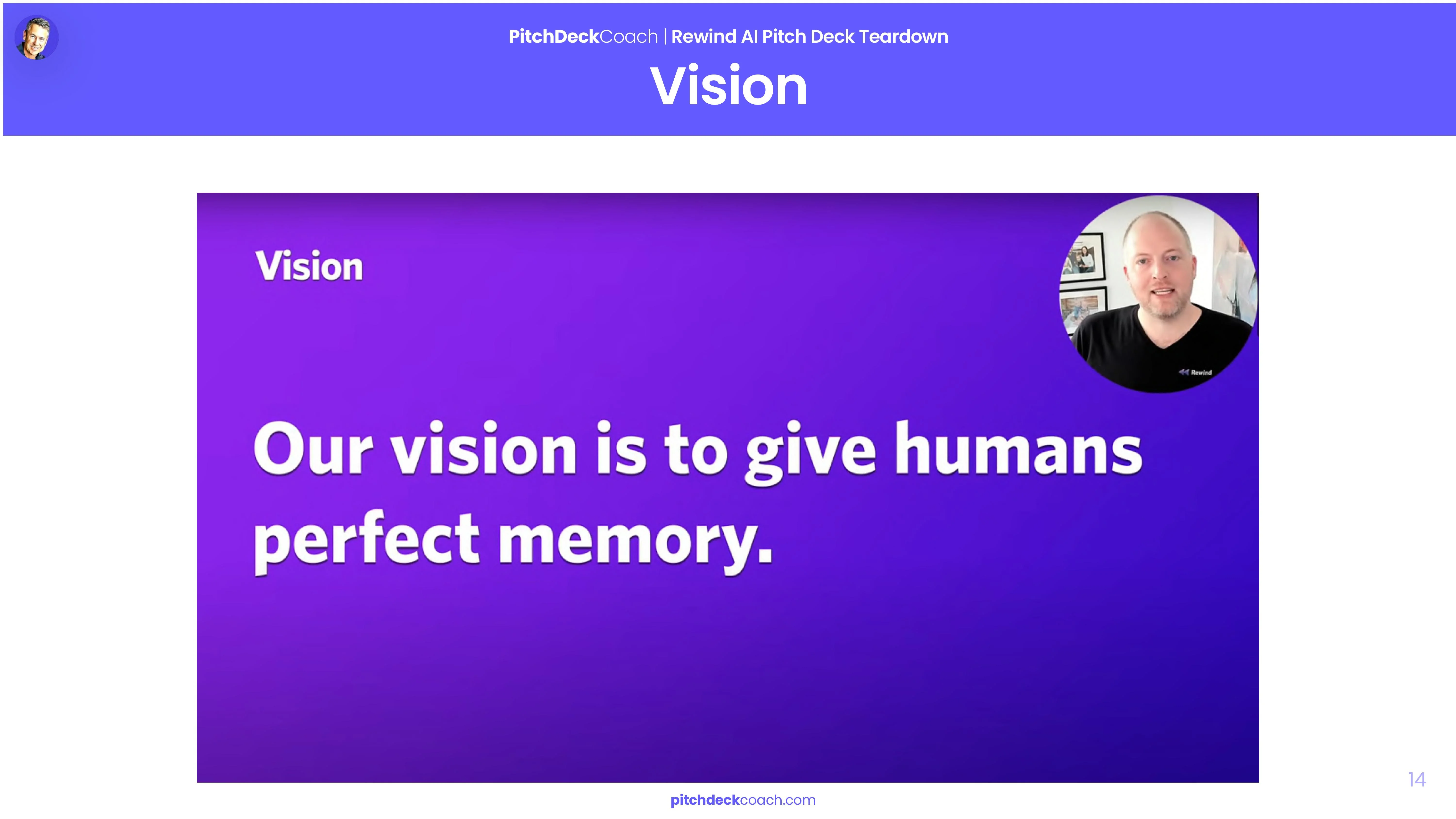 Rewind Pitch Deck Template — Vision Slide